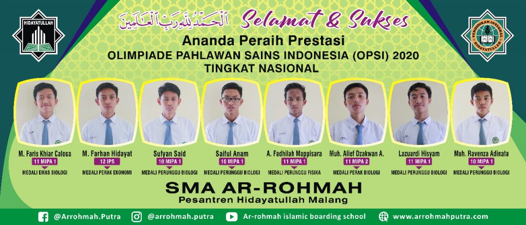 SMA Ar-Rohmah Putra Malang Borong 8 Medali Tingkat Nasional di Era Pandemi 9 SMA Ar Rohmah Putra Malang Borong 8 Medali Tingkat Nasional di Era Pandemi