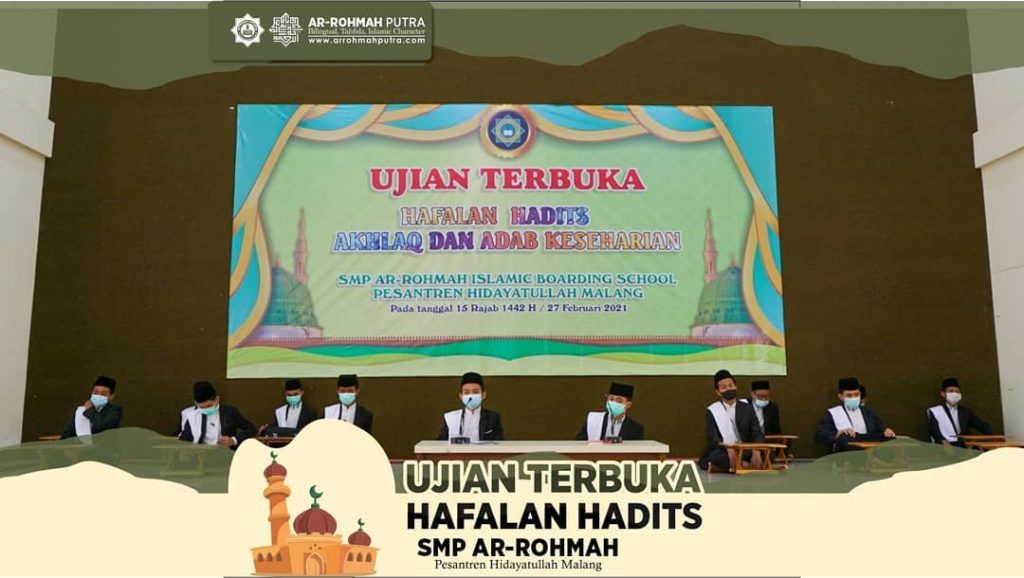 Ujian Terbuka Hafalan Hadist SMP Ar-Rohmah Putra 1 21 Ujian Terbuka Hadits kelas IX SMP ARH 27 Peb 2021