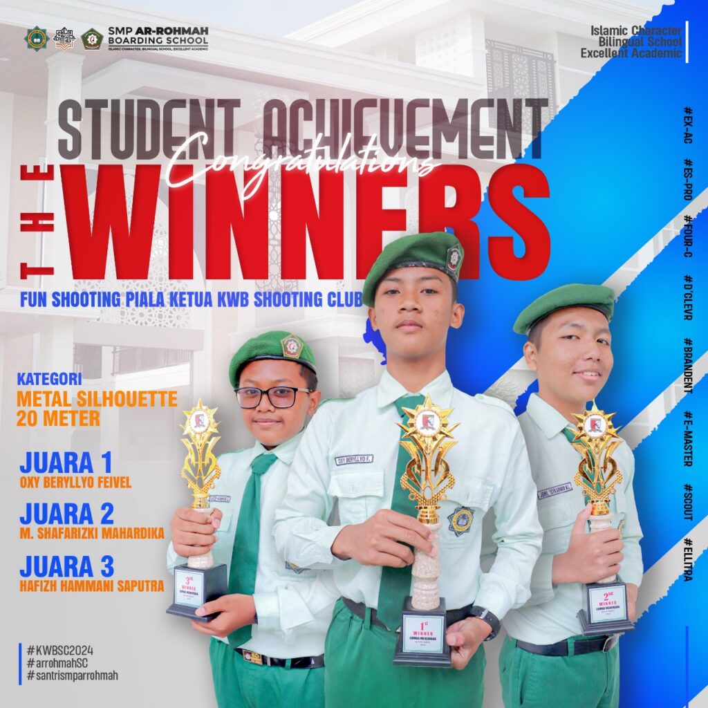 Hebat! Tiga Santri SMP Ar-Rohmah Putra Raih Juara Menembak Piala Kota Wisata Batu
