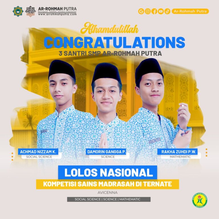 Tiga Santri SMP Ar-Rohmah Putra Wakili Jawa Timur di KSM Tingkat Nasional