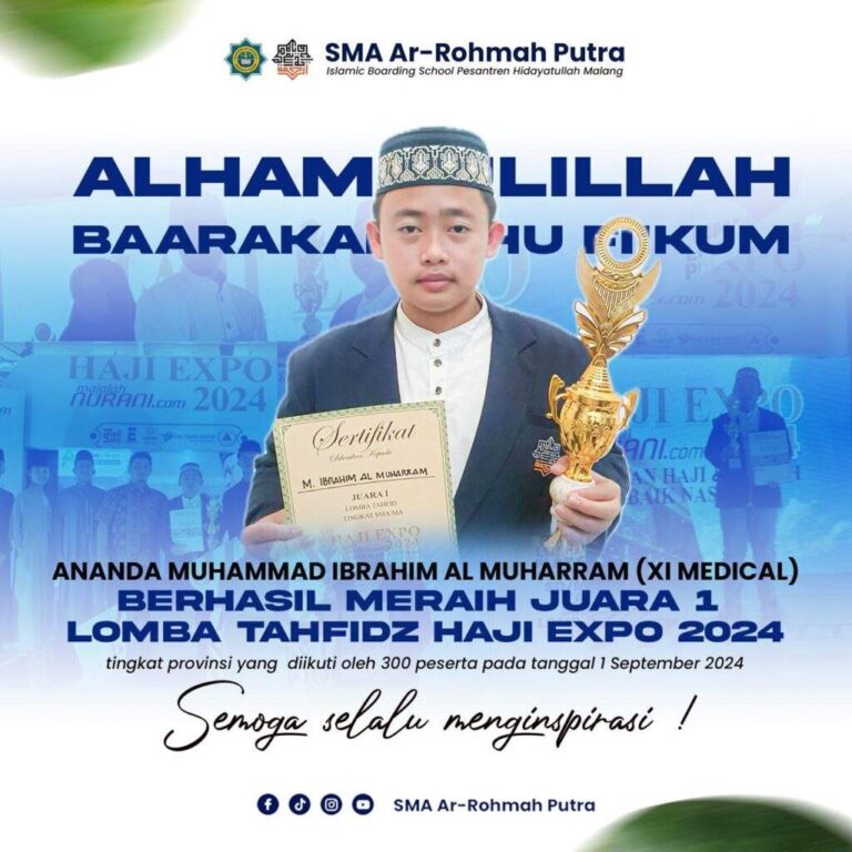 Santri SMA Ar-Rohmah Putra Raih Juara 1 Lomba Tahfidzul Qur'an Se-Jawa Timur
