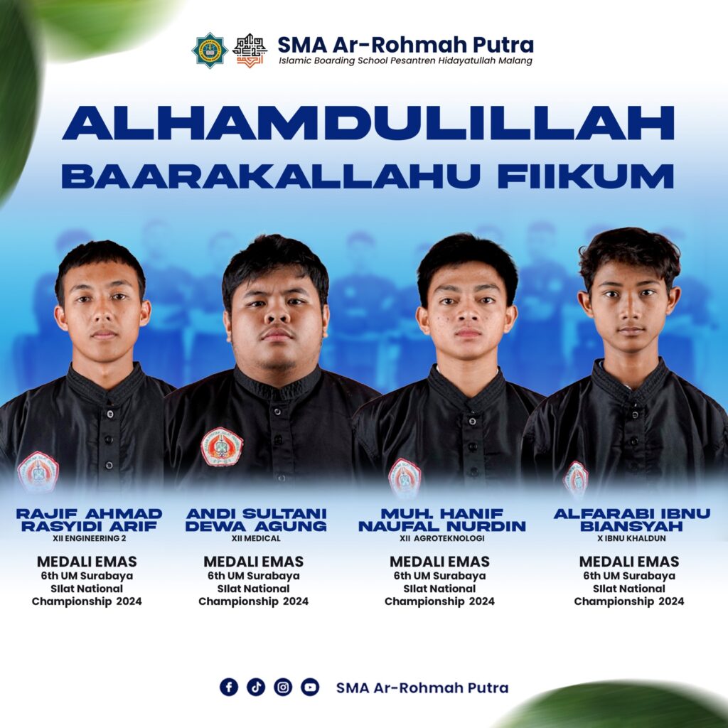 Hebat! 4 Santri SMA Ar-Rohmah Putra Raih Medali Emas Kejuaraan Pencak Silat Tingkat Nasional
