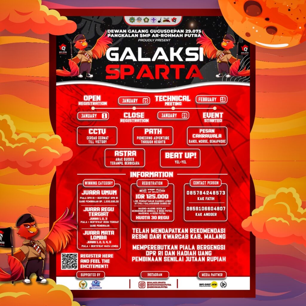 SMP Ar-Rohmah Putra Gelar Lomba Galang Latih Aksi dan Kreasi (Galaksi) Tingkat SD/MI Se-Jawa Timur