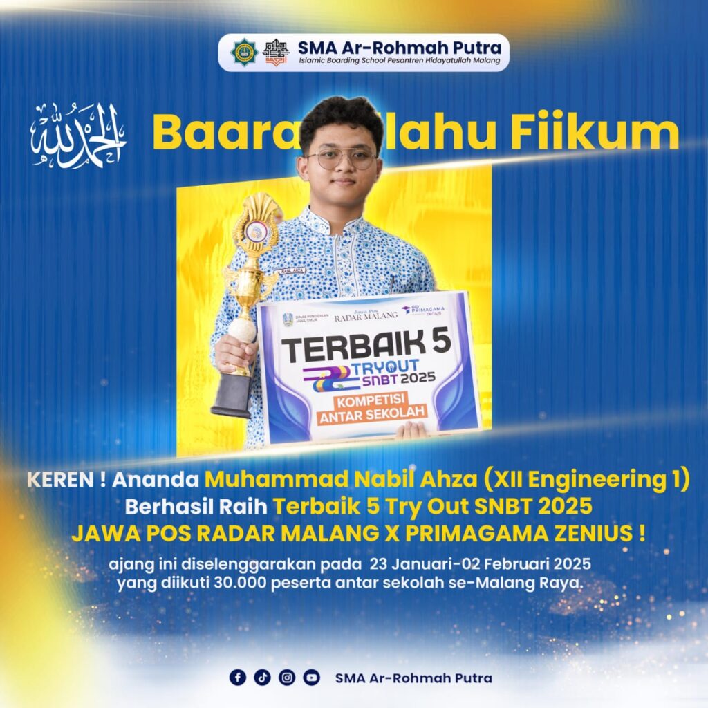 Try Out SNBT Jawa Pos Radar Malang, Santri SMA Ar-Rohmah Raih Peringkat 5 Terbaik