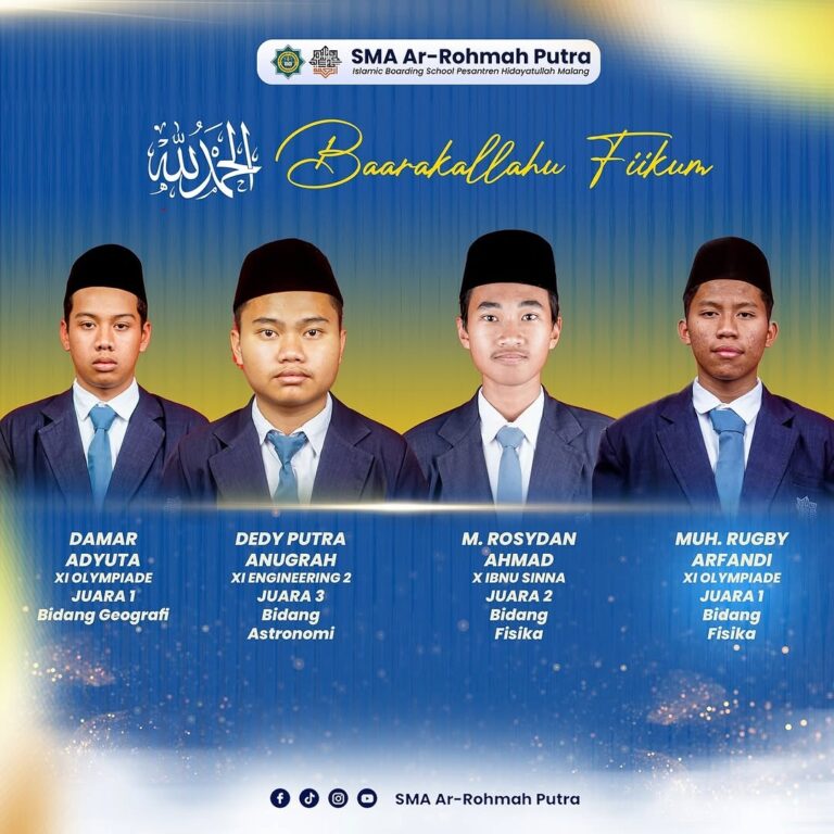 SMA Ar-Rohmah Putra Juara Umum Olimpiade Sains Se-Kabupaten Malang