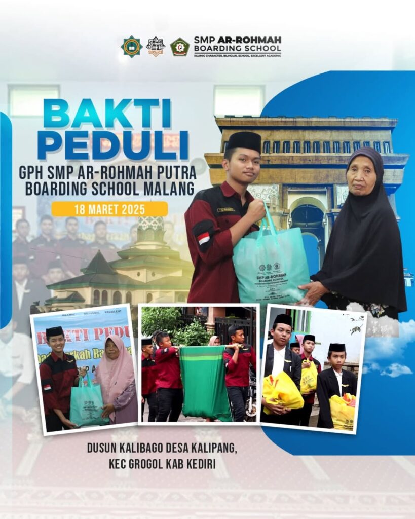 Peduli Sesama, Santri Ar-Rohmah Putra Tebar 400 Paket Sembako di Lereng Gunung Wilis