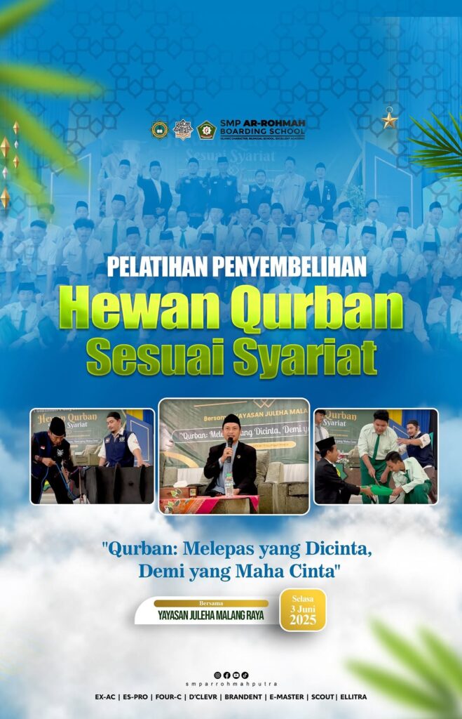 Santri SMP-SMA Ar-Rohmah Putra Ikuti Pelatihan Penyembelihan Hewan Kurban Sesuai Syariat