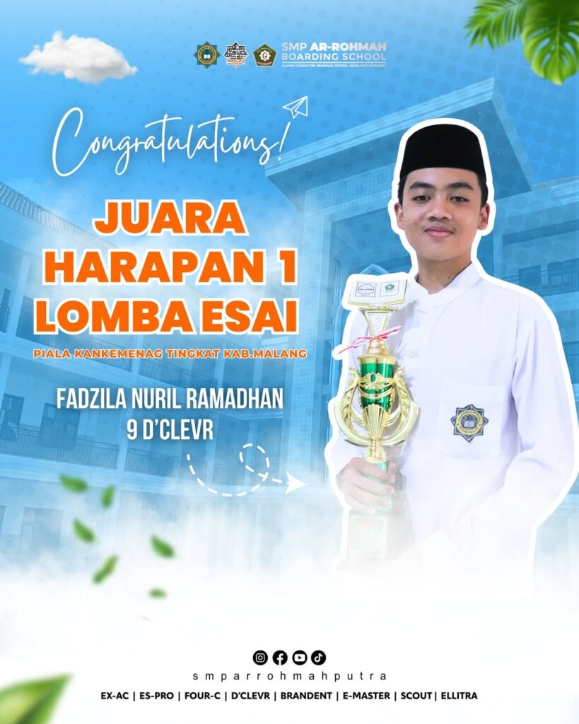 Santri SMP Ar-Rohmah Putra Juara Lomba Esai Se-Kabupaten Malang