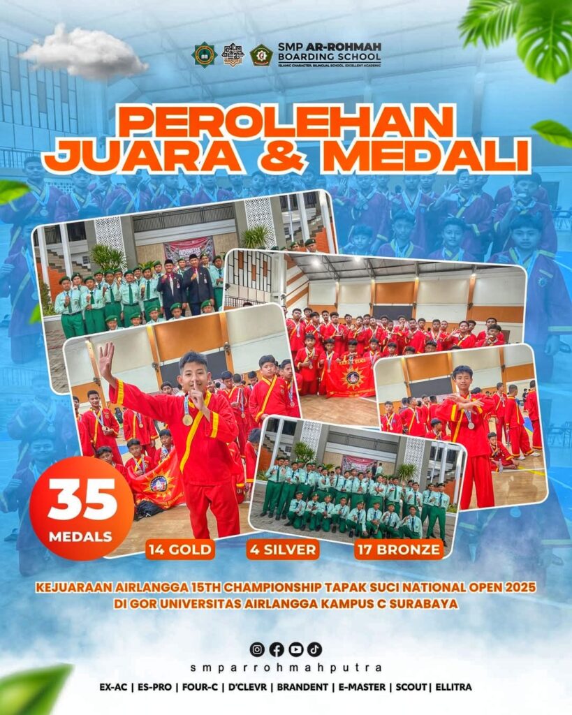 Borong 35 Medali, SMP Ar-Rohmah Putra Berjaya di Kejuaraan Tapak Suci Nasional 2025 4 Borong 35 Medali, SMP Ar-Rohmah Putra Berjaya di Kejuaraan Tapak Suci Nasional 2025