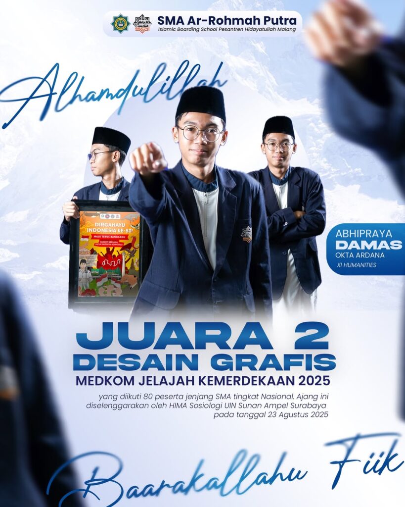 Santri SMA Ar-Rohmah Putra Raih Juara Lomba Desain Grafis Tingkat Nasional 2 Santri SMA Ar-Rohmah Putra Raih Juara Lomba Desain Grafis Tingkat Nasional