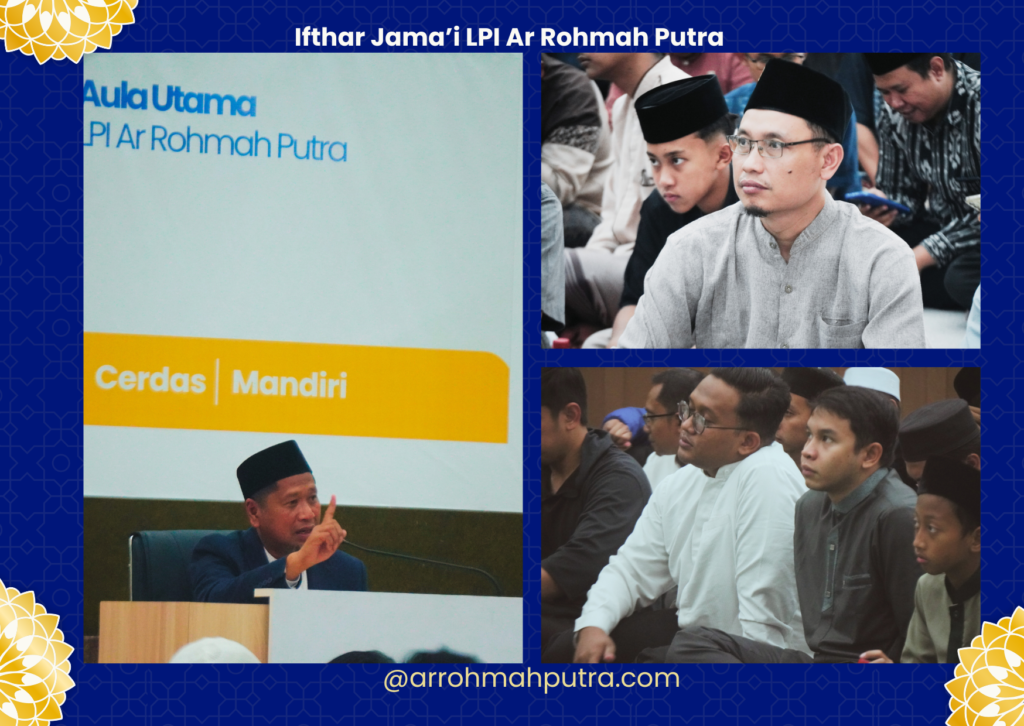 Kartu Ucapan Ramadan Kareem Modern Ornamen Biru Tua Kuning 4