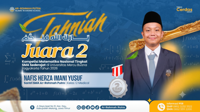 Ukiran Prestasi di Fajar 2026: Santri SMA Ar-Rohmah Putra Sabet Juara 2 Matematika Nasional